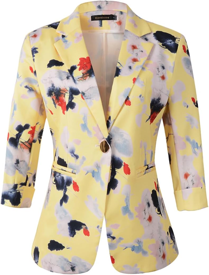 Beninos Womens Blazers Lightweight Office Work Blazer Jacket