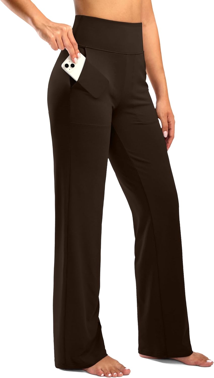 G Gradual Women's Yoga Pants Wide Leg with Pockets for Comfort