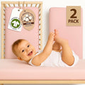 GOTS Organic Bassinet Sheets Girl - Thick 190 GSM 2-Pack