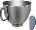 Gray 18/8 Stainless Mixing Bowl for Kitchen Aid 4.5-5 Qt