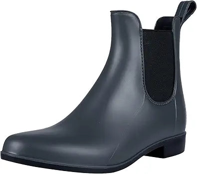 Women's Short Ankle Rain Boots - Lightweight Rubber Booties 5ft 6in