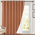 100% Linen Blackout Curtains 84 in for Sliding Glass Door - Full