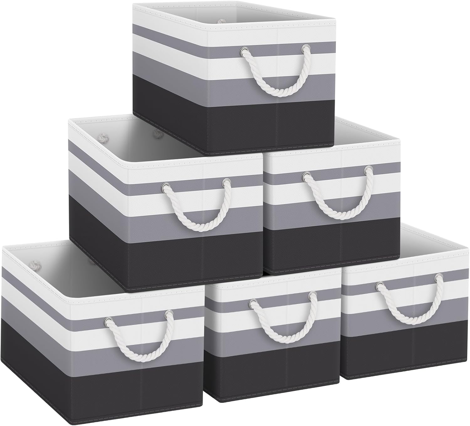 Fab totes Storage Bins 6-Pack for Organizing Toys and More