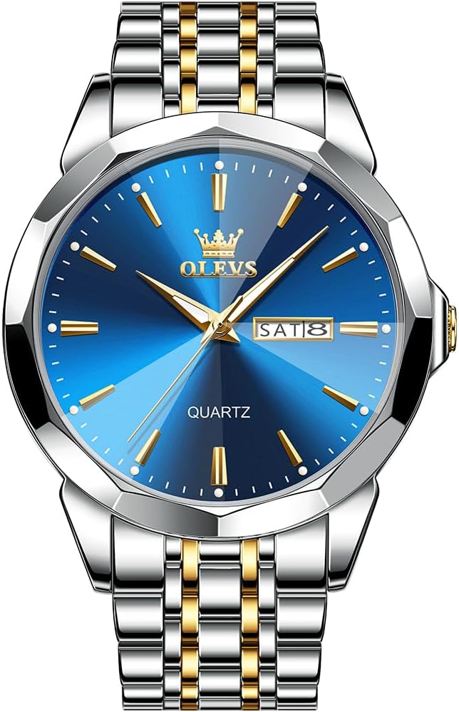 OLEVS Diamond Business Dress Watch for Men - Luxury Casual Style