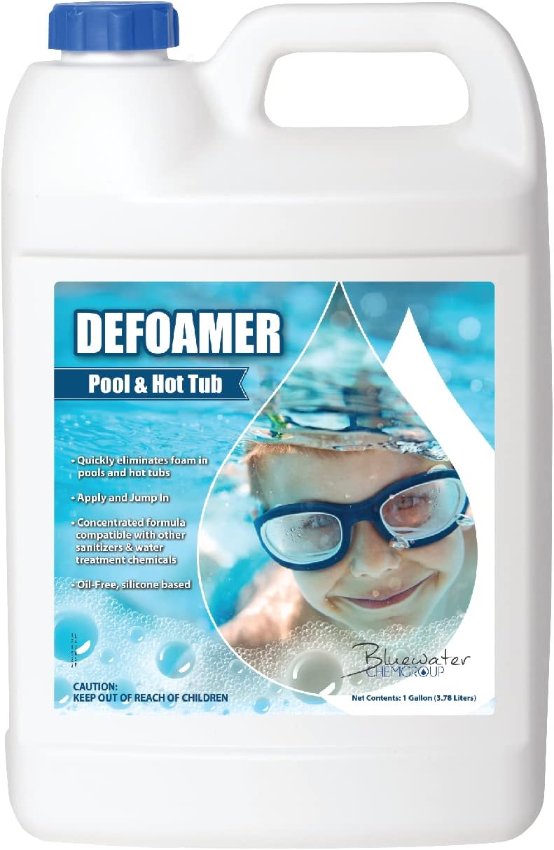 Pool & Hot Tub Defoamer, 1 Gallon for Quick Foam Elimination