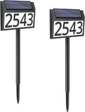 Solar Address Sign Lighted House Numbers 3-Color in 1 - Solar Plaque