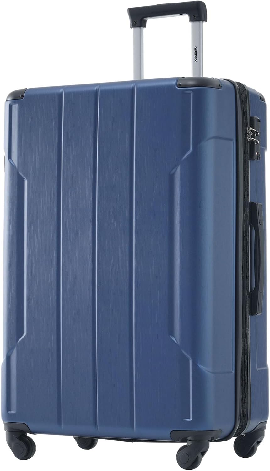 Merax 28 Inch Checked-Large Luggage with Wheels for Travel