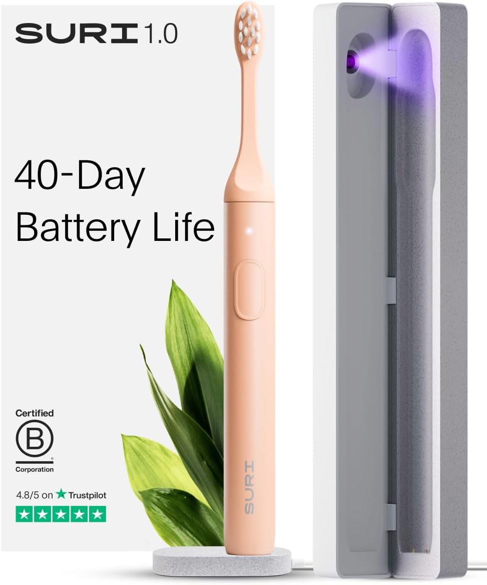 SURI Sonic Electric Toothbrush with UV Cleaning Travel Case