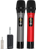 Bietrun Wireless Microphone Dual Handheld UHF System - Reliable 160 ft