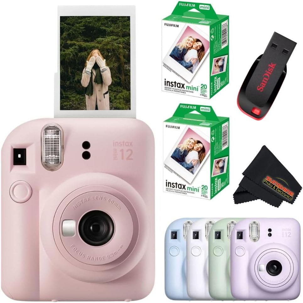 Fujifilm Instax Mini 12 Instant Camera Bundle for Perfect Memories