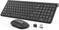 Wireless Keyboard Mouse Combo with Adjustable Stand - Ergonomic Typing