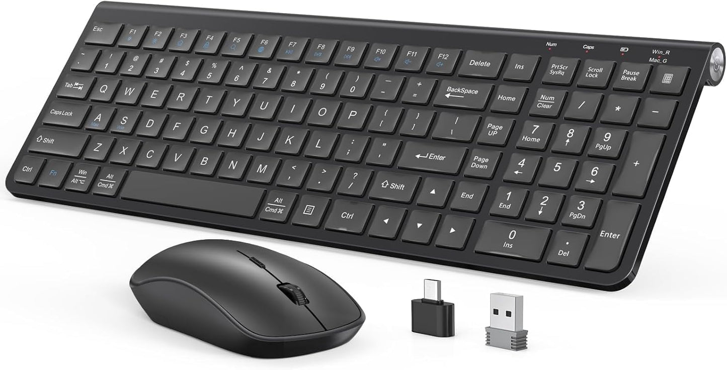 JOYACCESS Wireless Keyboard Mouse Combo for Ergonomic Comfort