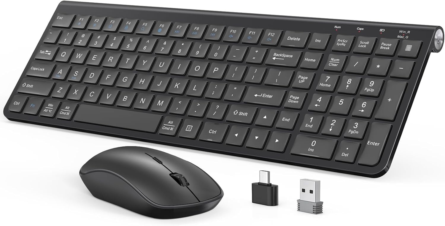 JOYACCESS Wireless Keyboard Mouse Combo for Ergonomic Comfort