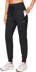 Fleece Lined High Waisted Joggers for Women - Warm, Water (Style Q8Z4)