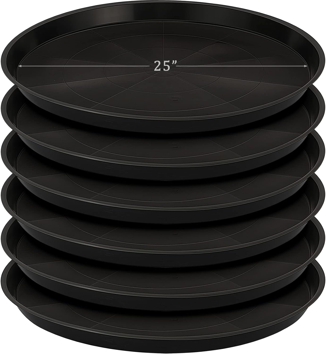Eccliy 6 Pack Plastic Plant Saucer for Indoor and Outdoor Use