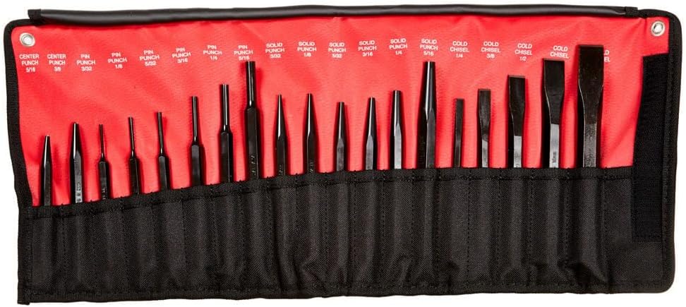 Mayhew Tools 61019 Punch and Chisel Set: 19-Piece Precision Kit