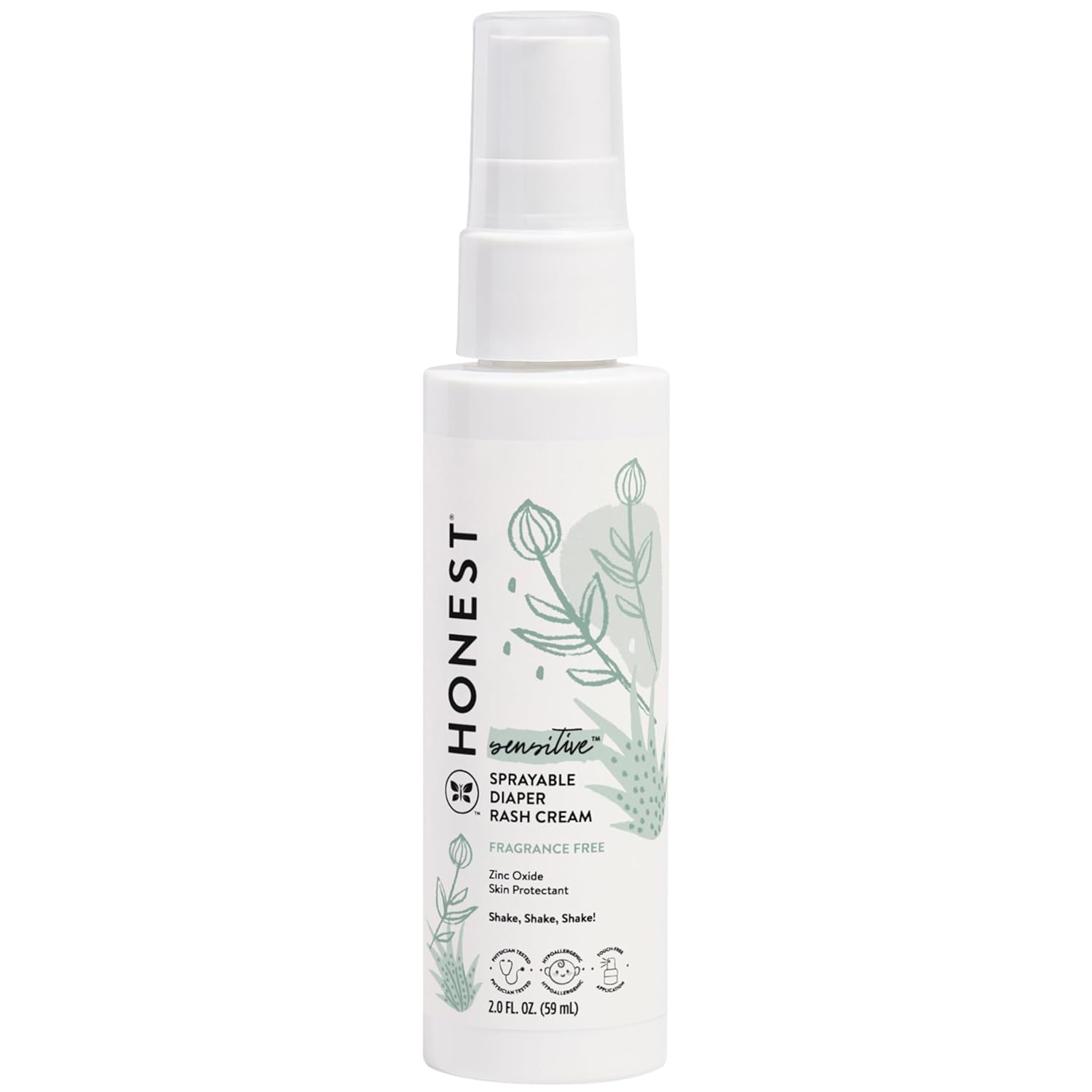 Honest Co. Soothing Rash Cream | Zinc Oxide | Hypoallergenic | 2 fl oz
