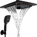 Rain Shower Head with Handheld Spray Combo - Adjustable Dual