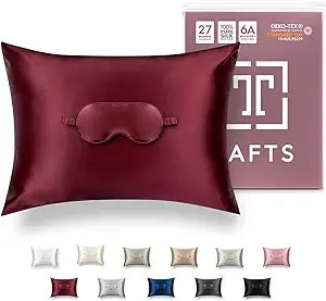 Tafts 27mm 100% Pure Mulberry Silk Pillowcase & Sleep Mask Set