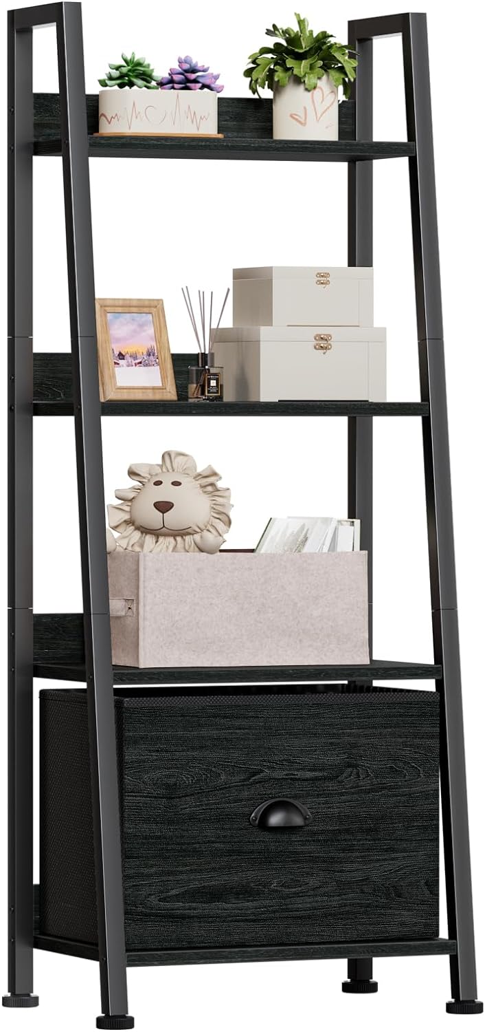 Furologee 4-Tier Ladder Shelf for Stylish Home Organization