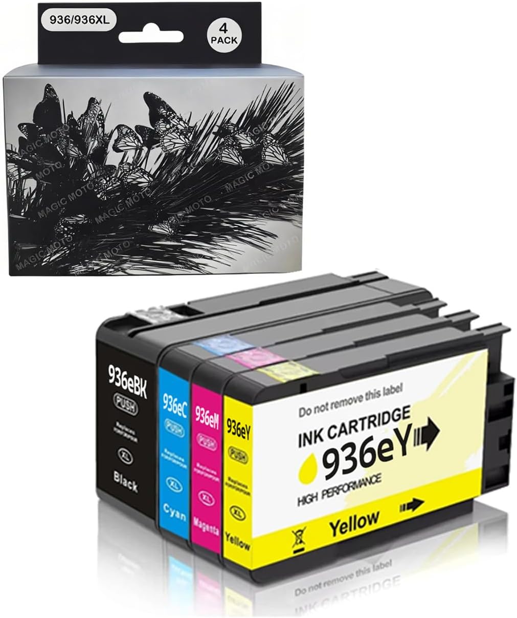 936E 936XL Ink Cartridges Combo Pack for HP Printers - 4 Pack