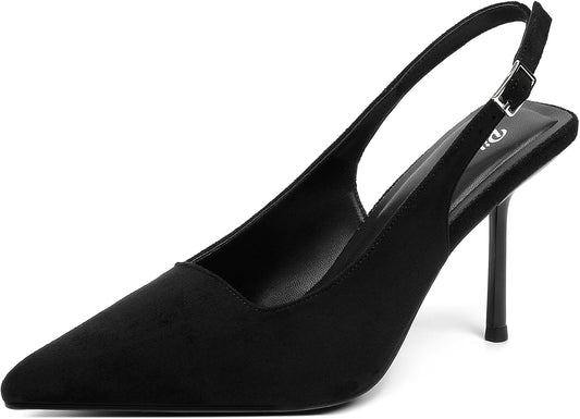 RIBONGZ Sexy Slingback Pumps for Elegant Dressy Heels Women