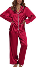 Ekouaer Silk Pajama Set for Women - Soft Satin 2-Piece Sleepwear Sets