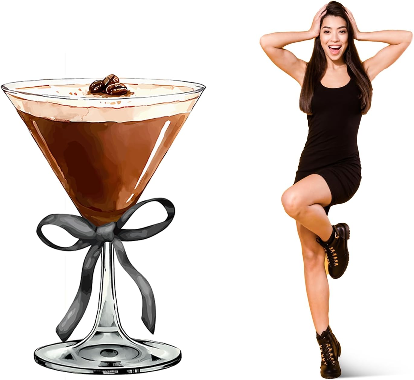 4 Ft Espresso Martini Decorations for Bachelorette Parties