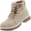 Womens Outdoor Snow Ankle Boots - Waterproof Lace-Up Winter Hiking