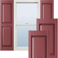 Lifetime Vinyl Raised Panel Shutters 12in x 67in - Wineberry