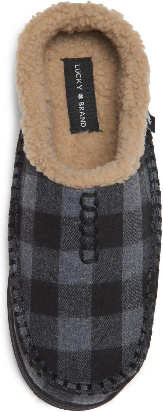 Lucky Brand Boys Buffalo Plaid Memory Foam Clog Slippers Review