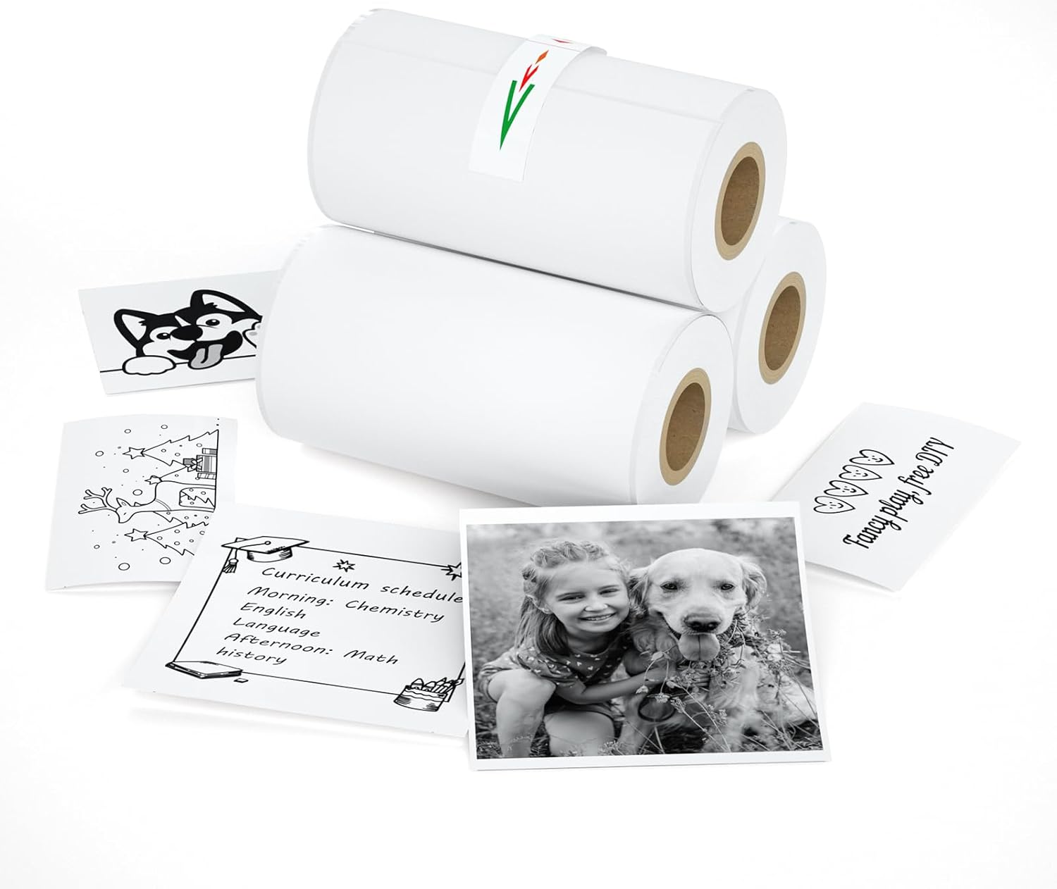 iDPRT Mini Thermal Sticker Paper - 3 Rolls | Self-Adhesive Labels