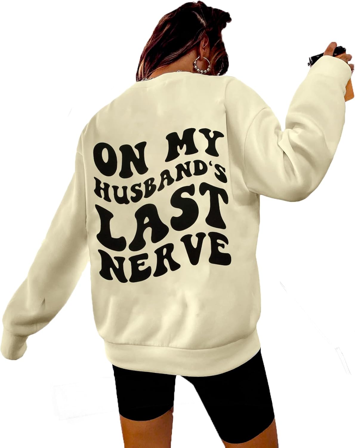 SUPEYA Wife Life Oversized Sweatshirt