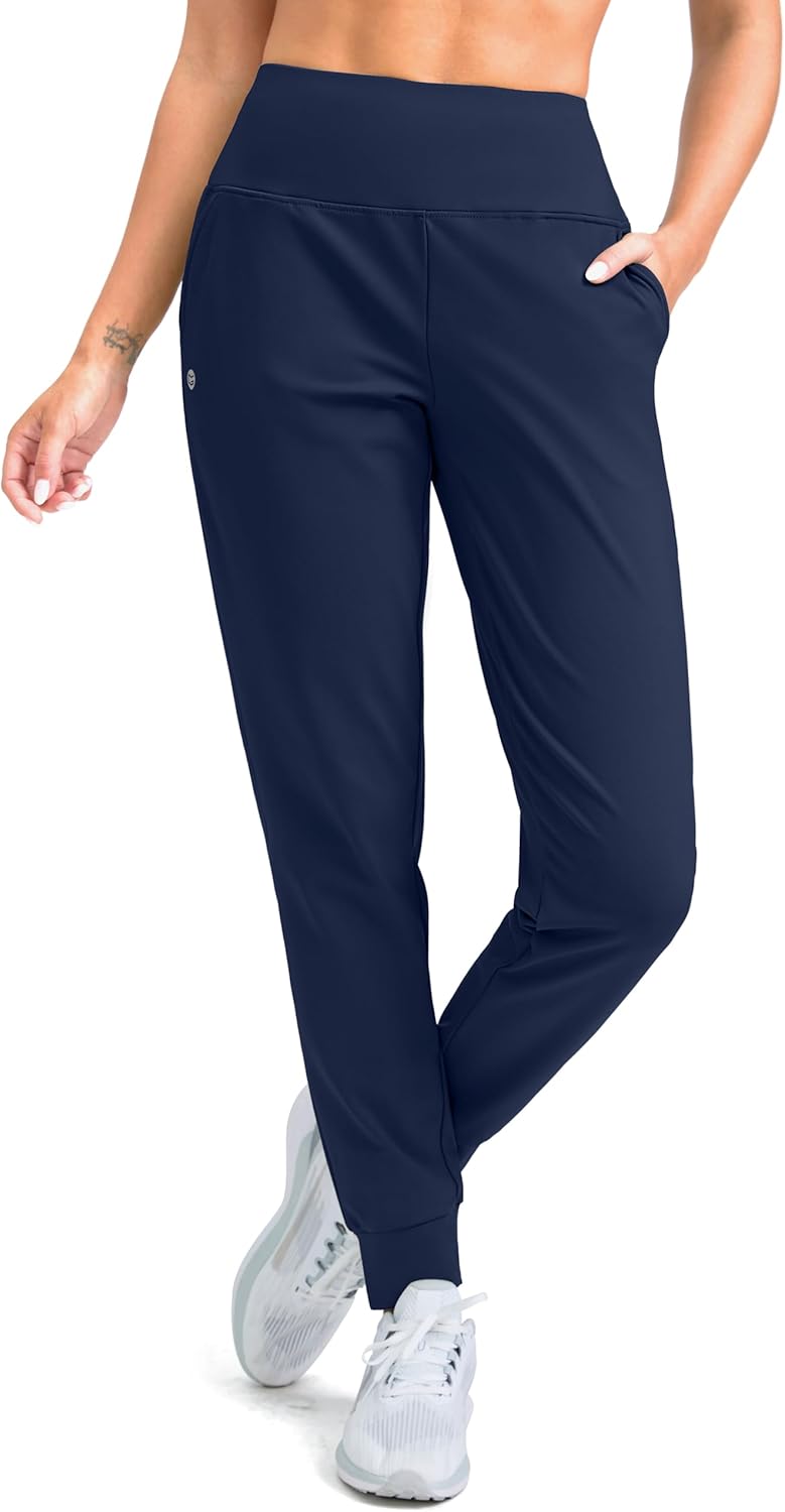 Fleece Lined Joggers for Women - High Waisted Thermal Pants