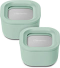 Glass Food Storage Set 2pc 1.75 Cup - Compact Stackable Containers