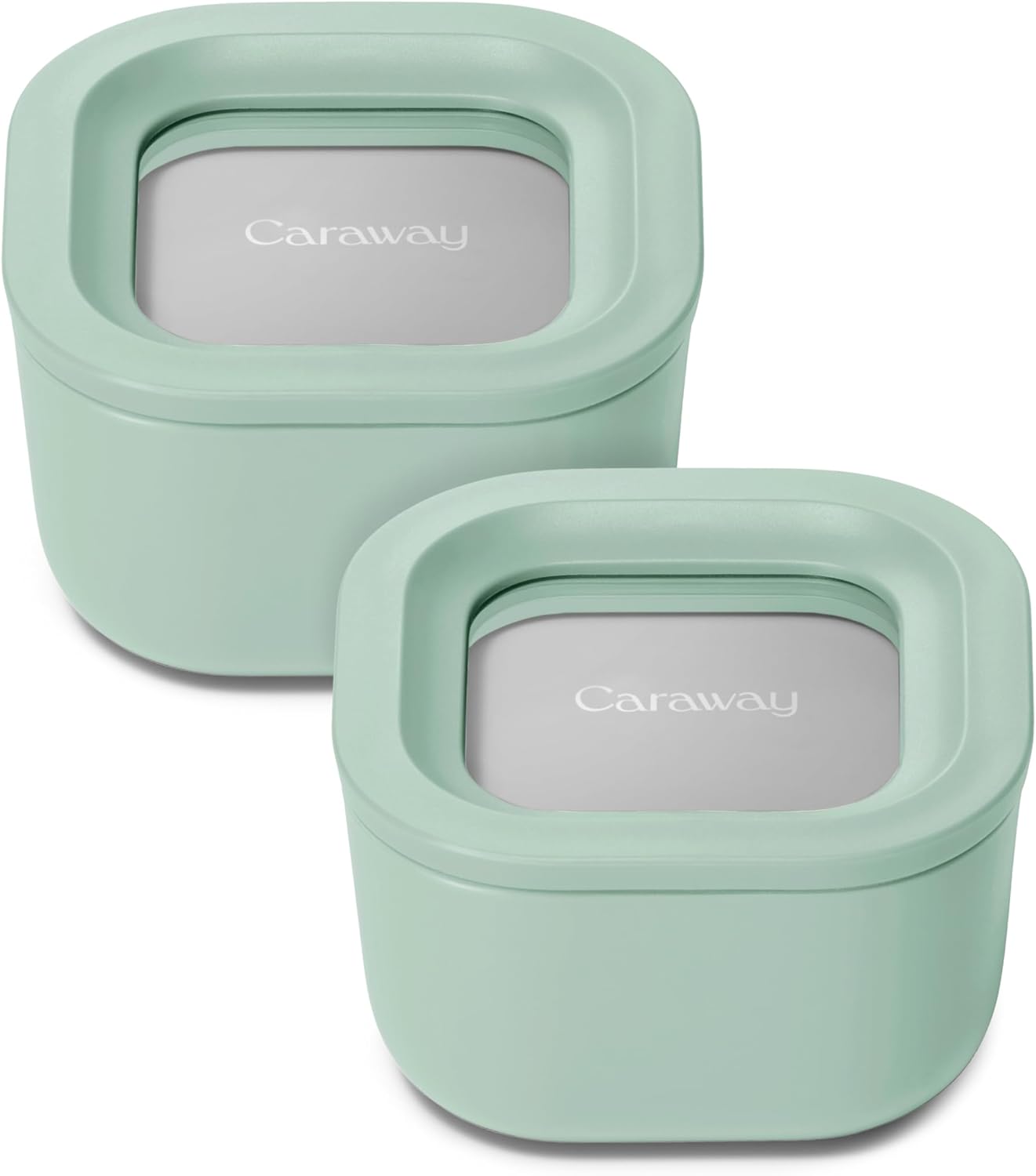 Caraway 2pc Glass Food Storage Set - Non-Toxic & Compact