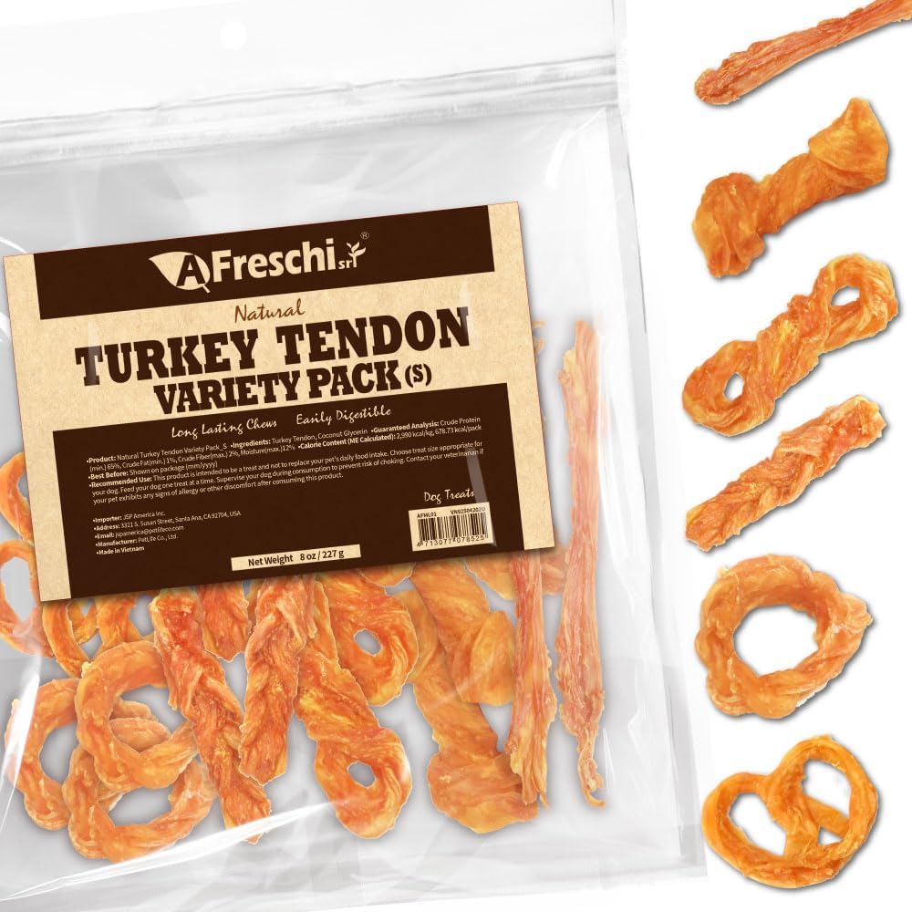 Turkey Tendon Variety Pack for Dogs - All Natural Chew Treats