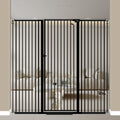 Extra Tall 57in Cat Gate Walk Through Swing Gate - Auto Close Safety