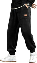 Mens Corduroy Joggers Pants Casual Cargo Pants - Comfortable Baggy