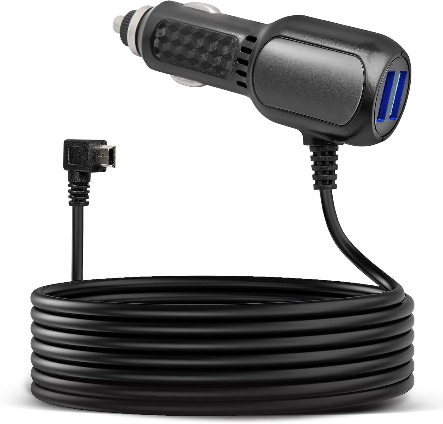 10FT Mini USB Dash Cam Power Cord - Dual Charger