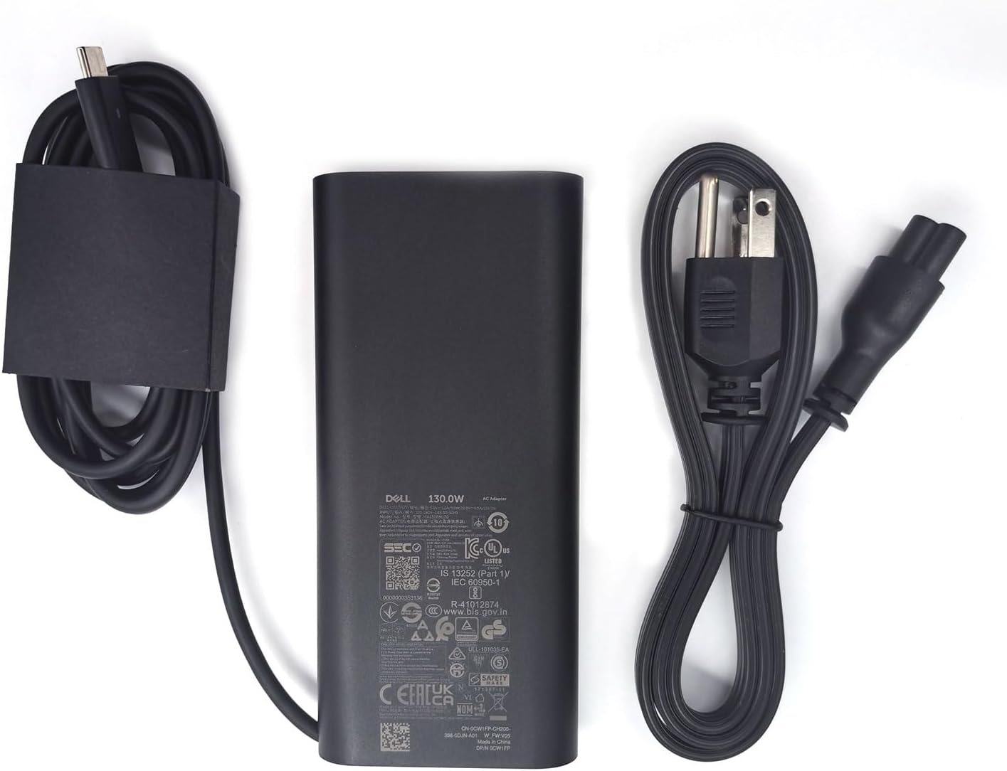 Dell Laptop Charger 130W USB Type C Power Adapter for XPS
