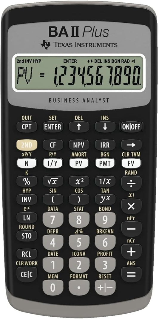 Texas Instruments BAII Plus Financial Calculator for Professionals
