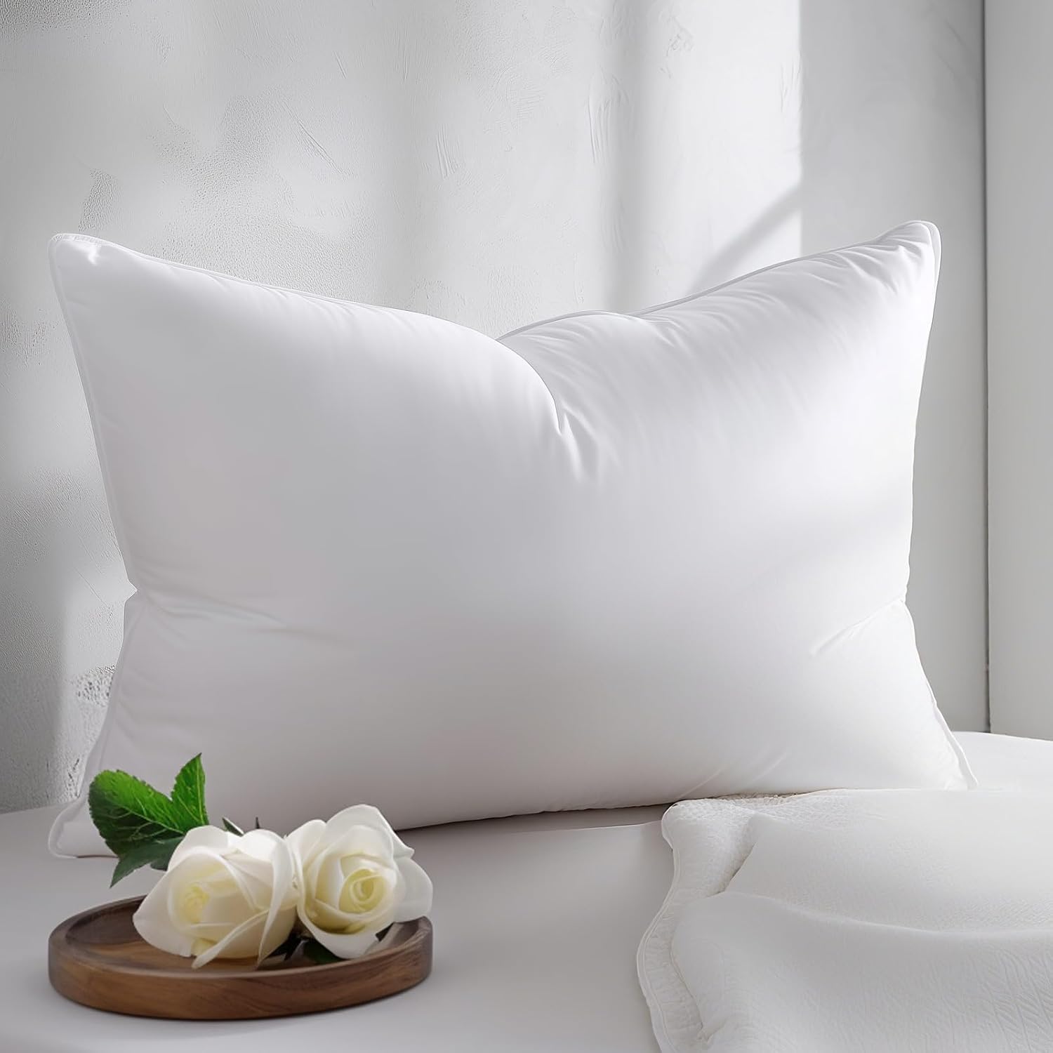 Hypoallergenic Bamboo Viscose King Size Bed Pillow for Comfort