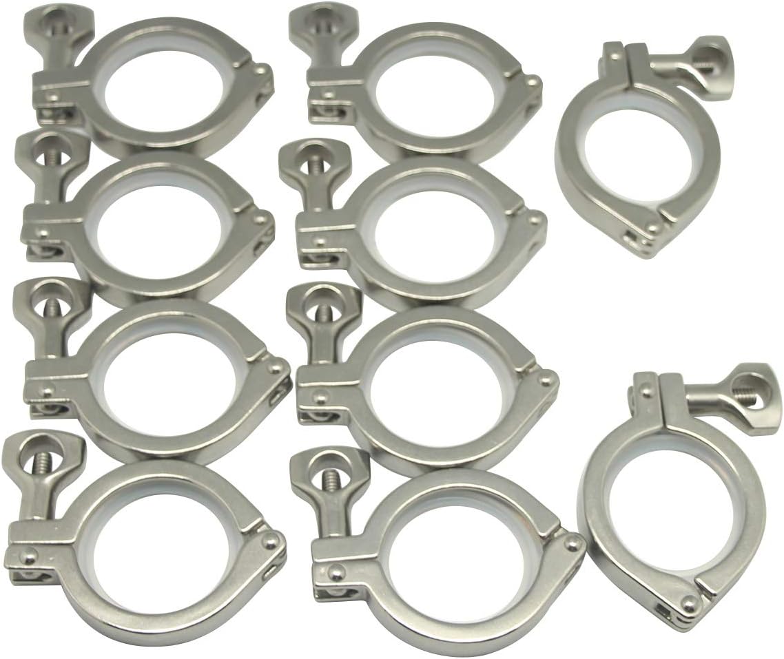 QiiMii Stainless Steel 304 Heavy Duty Tri Clamp for Homebrew