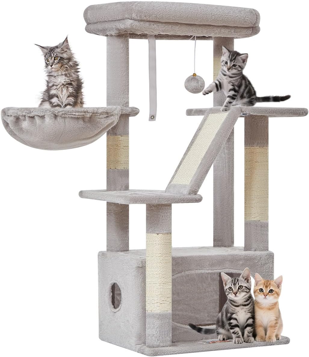 Taoqimiao Cat Tree 38.2-Inch Tower for Indoor Kittens