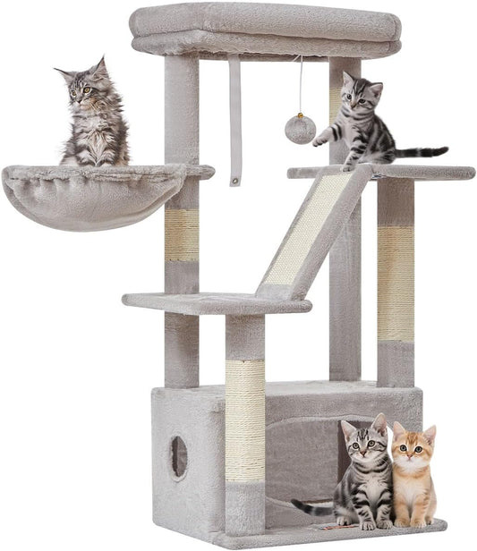 Taoqimiao Cat Tree 38.2-Inch Tower for Indoor Kittens