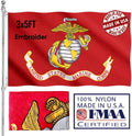 Double Sided Embroidered United States Marine Corps Flag 3x5 - Heavy