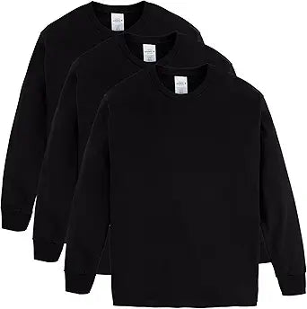 Hanes Boys ComfortSoft Long-Sleeve T-Shirt Pack for Kids