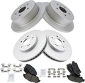 TRQ Front and Rear Brake Pad & Rotor Kit Compatible with 2004-2010