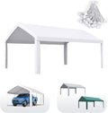 10x20 ft Carport Canopy Top Cover White - One Roof Replacement